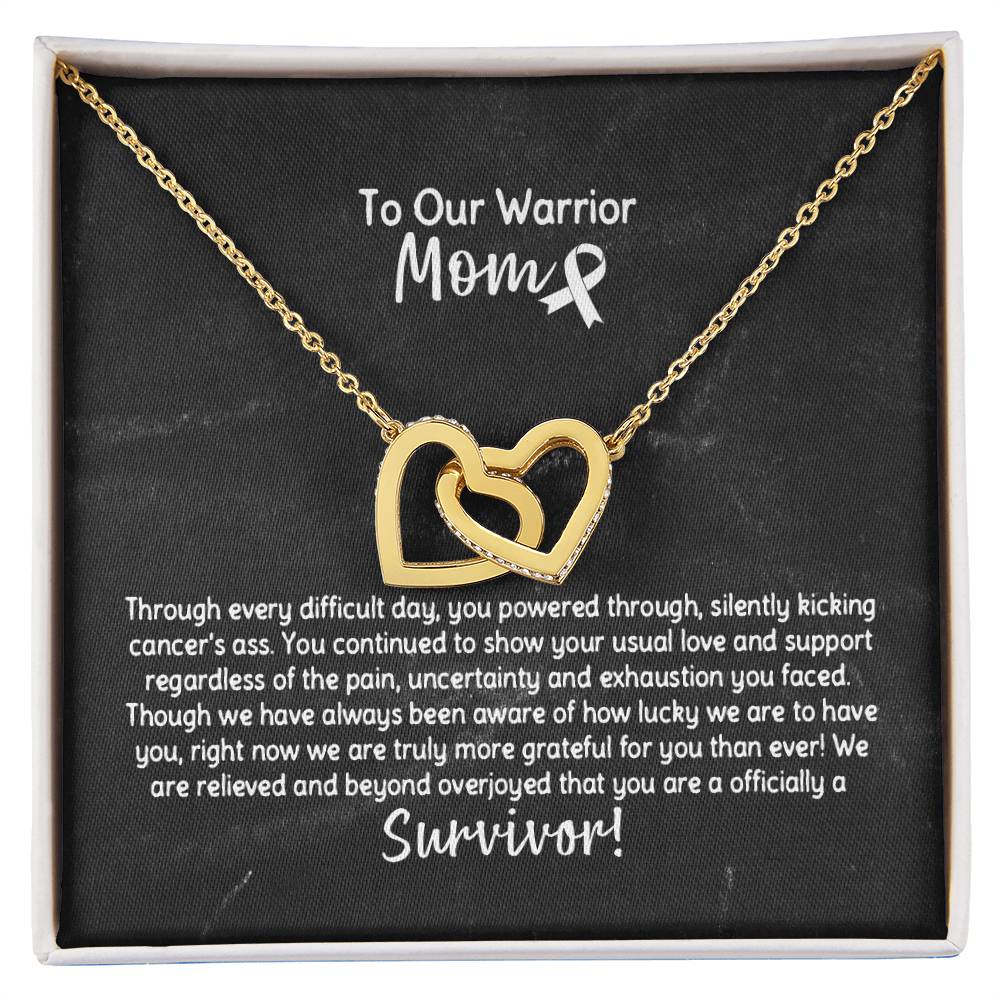 Mom Cancer Survivor Necklace From All Of Us Interlocking Hearts Necklace