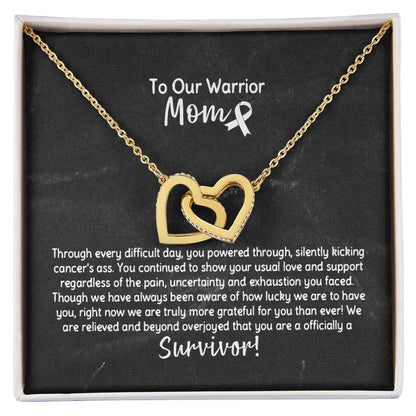 Mom Cancer Survivor Necklace From All Of Us Interlocking Hearts Necklace