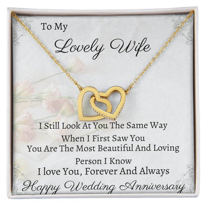 I Look At You The Same Way Interlocking Hearts Necklace