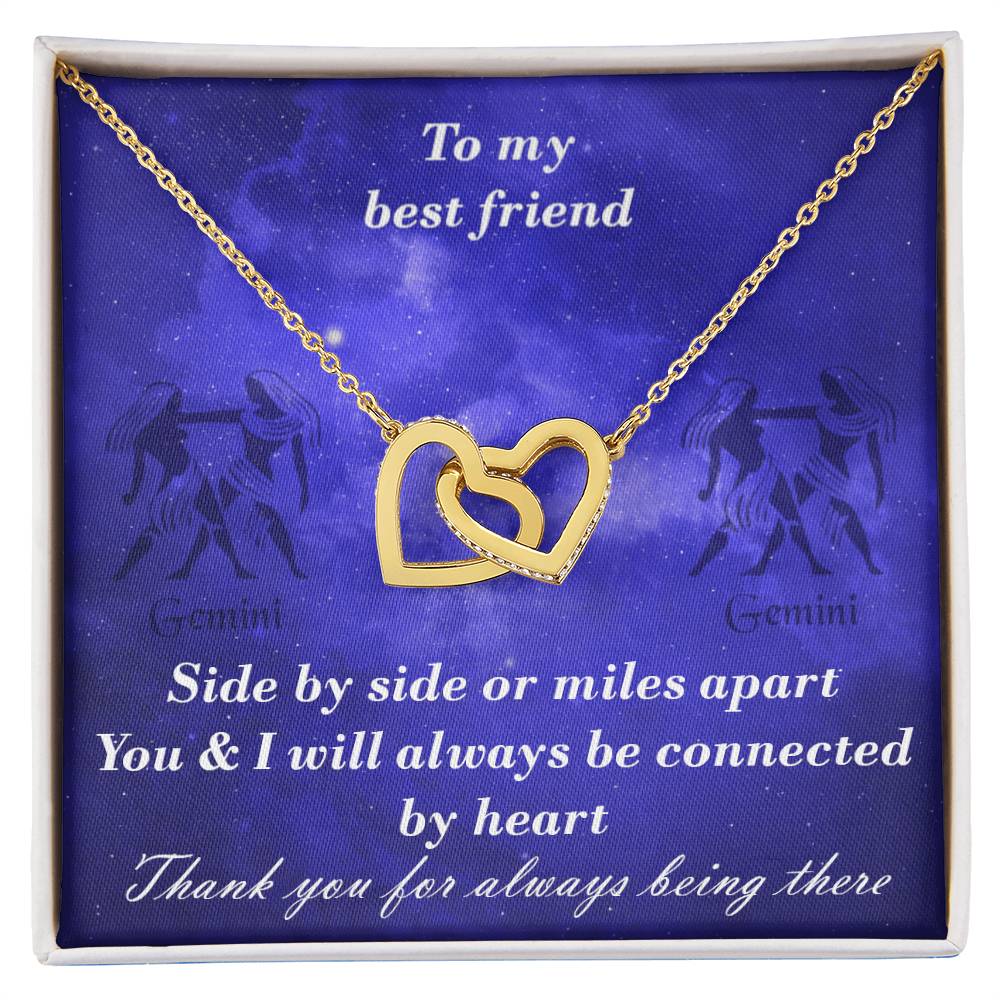 Gemini To Gemini Best Friend Interlocked Hearts Necklace Interlocking Hearts Necklace