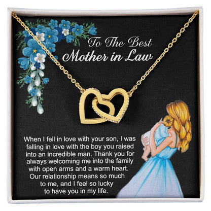 To My Future Mother In Law Gifts Mother In Law Necklace Interlocking Hearts Necklace