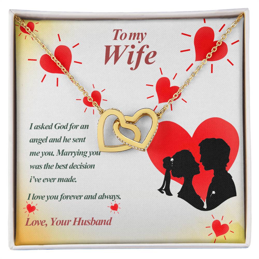 I Love You Forever And Always - Interlocking Hearts Necklace