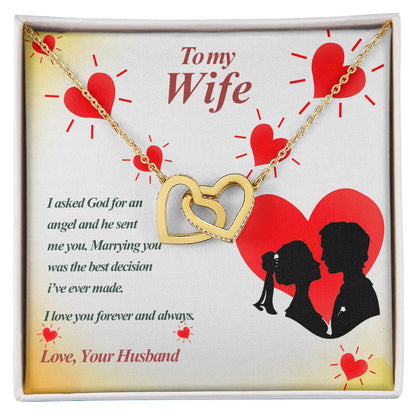 I Love You Forever And Always - Interlocking Hearts Necklace