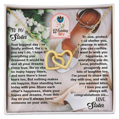 Interlocked Never-Ending Love Necklace For My Sister On Her Wedding Day Interlocking Hearts Necklace