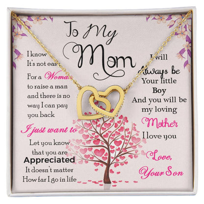 Mothers Day Gift From Daughter Son - Mother Necklace Gifts For Mom Mom Necklace Interlocking Hearts Interlocking Hearts Necklace