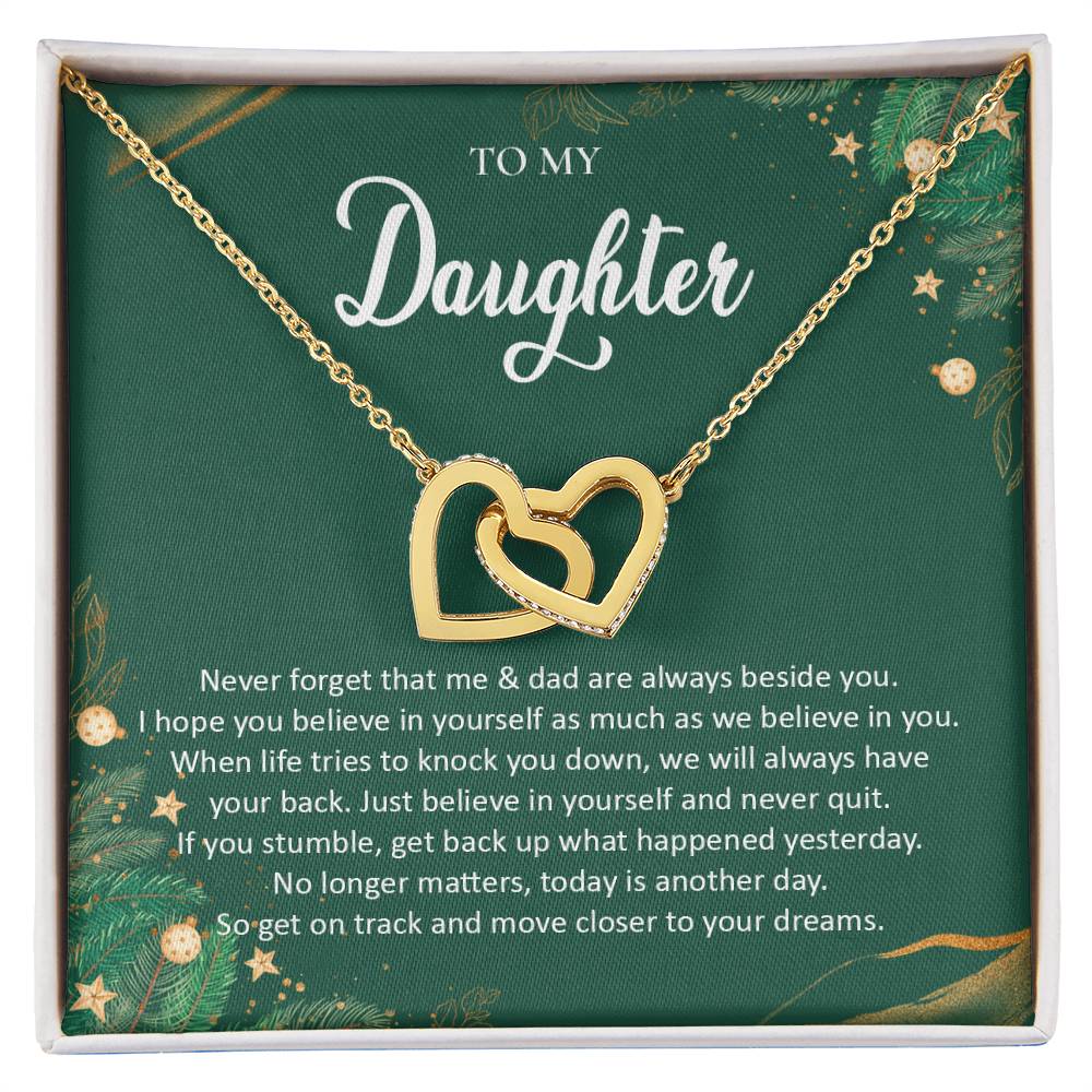 Home Always Beside You - Interlocking Hearts Necklace