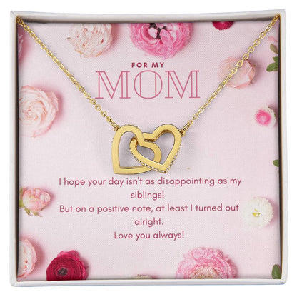 I Turned Out Alright Interlocking Hearts Necklace