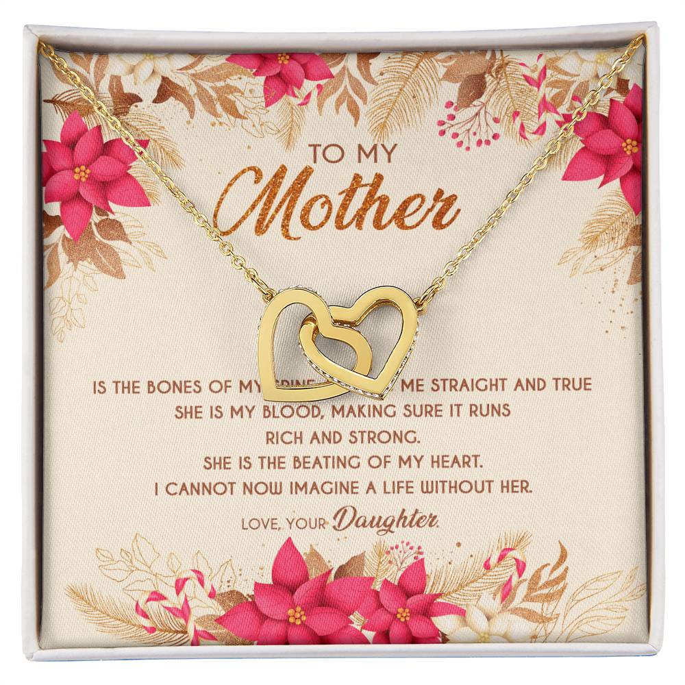 Gift For Mom - Beating Of My Heart - The Interlocking Heart Necklace Interlocking Hearts Necklace