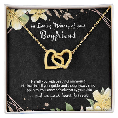 Sympathy Gift For Loss Of Boyfriend Twin Hearts Necklace Interlocking Hearts Necklace