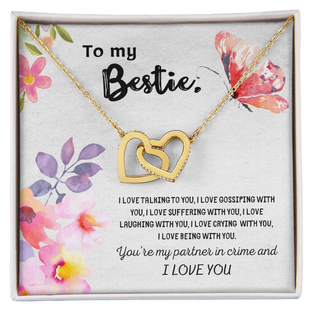 Super Friendship Dual Hearts Gift For Your Bestie Interlocking Hearts Necklace