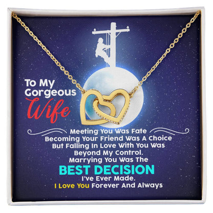 Lineman'S Wife - Interlocking Heart Necklace Interlocking Hearts Necklace