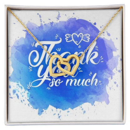 Thank You Interlocking Hearts Necklace