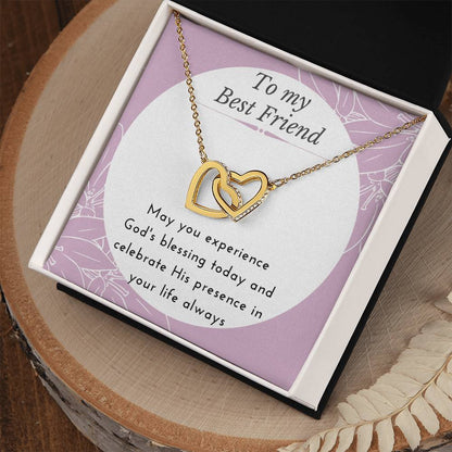 Gift For Best Friend Interlocking Hearts Necklace