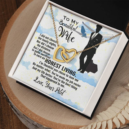 Pilot'S Wife - Interlocking Heart Necklace Interlocking Hearts Necklace