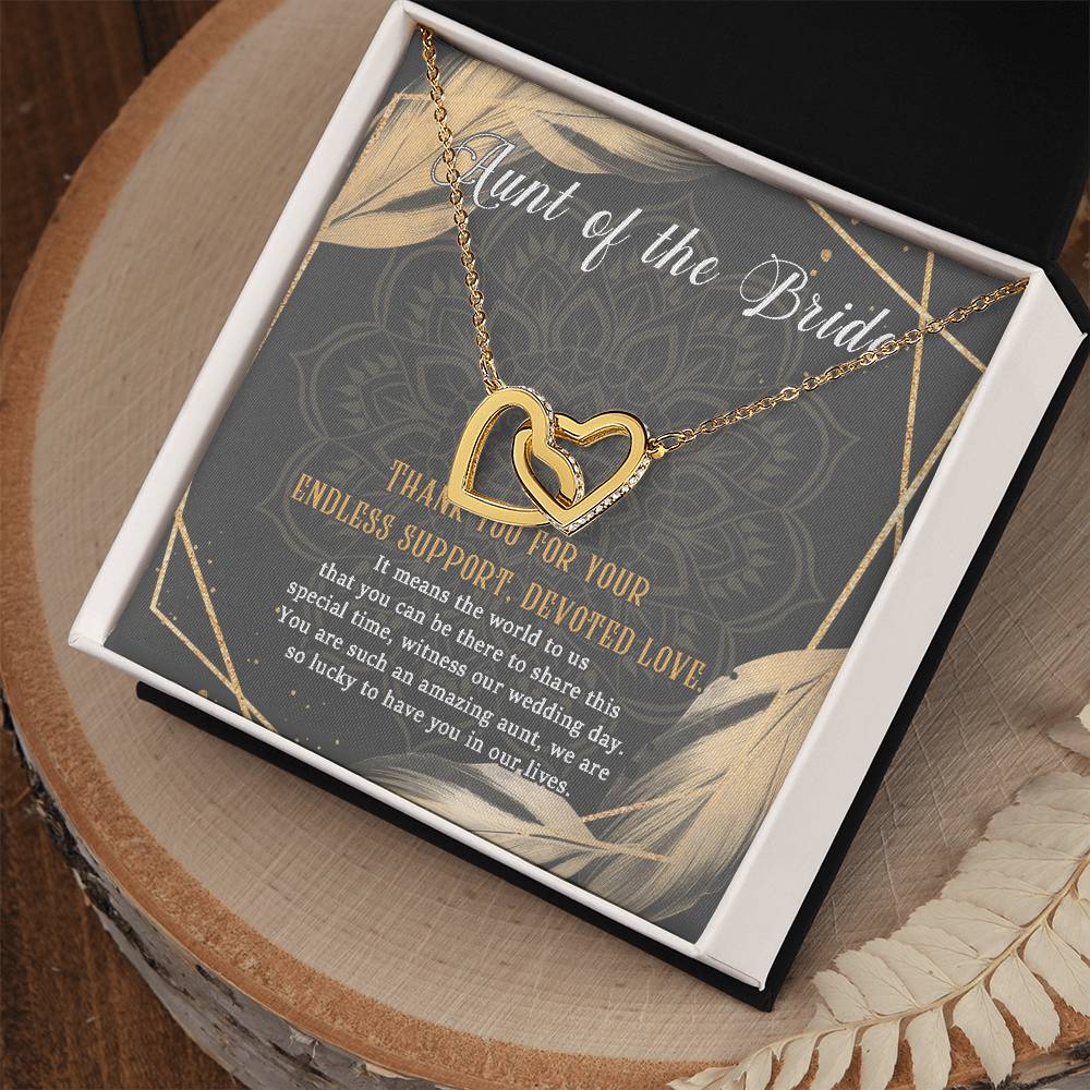Interlocking Hearts Aunt Of The Bride Necklace Gift Wedding Gift From Bride And Groom Bridal Party Thank You Gift Aunt Wedding Gift Gift For Aunt Interlocking Hearts Necklace