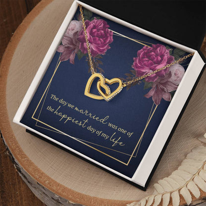 The Day We Married - Interlocking Hearts Necklace