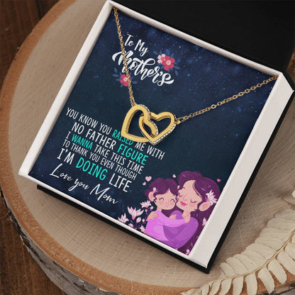 Gift For Single Mom - Necklace Interlocking Hearts Necklace