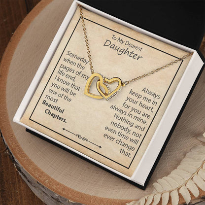 To My Dearest Mother Daughter Jewellery Interlocking Hearts Necklace