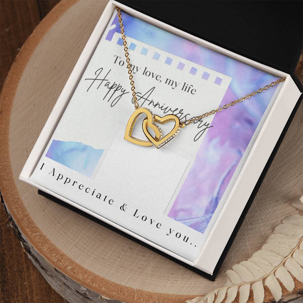 Appreciation Gift Interlocking Hearts Necklace