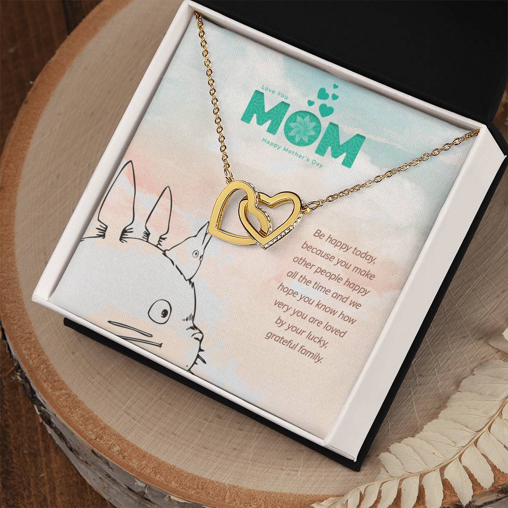 Special Edition Be Happy Today Mom Interlocked Hearts Necklace - Tm2V8 Interlocking Hearts Necklace