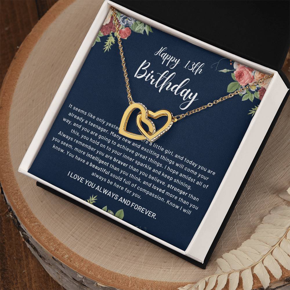 Happy 13Th Birthday Already Teenager Interlocked Hearts Necklace Interlocking Hearts Necklace