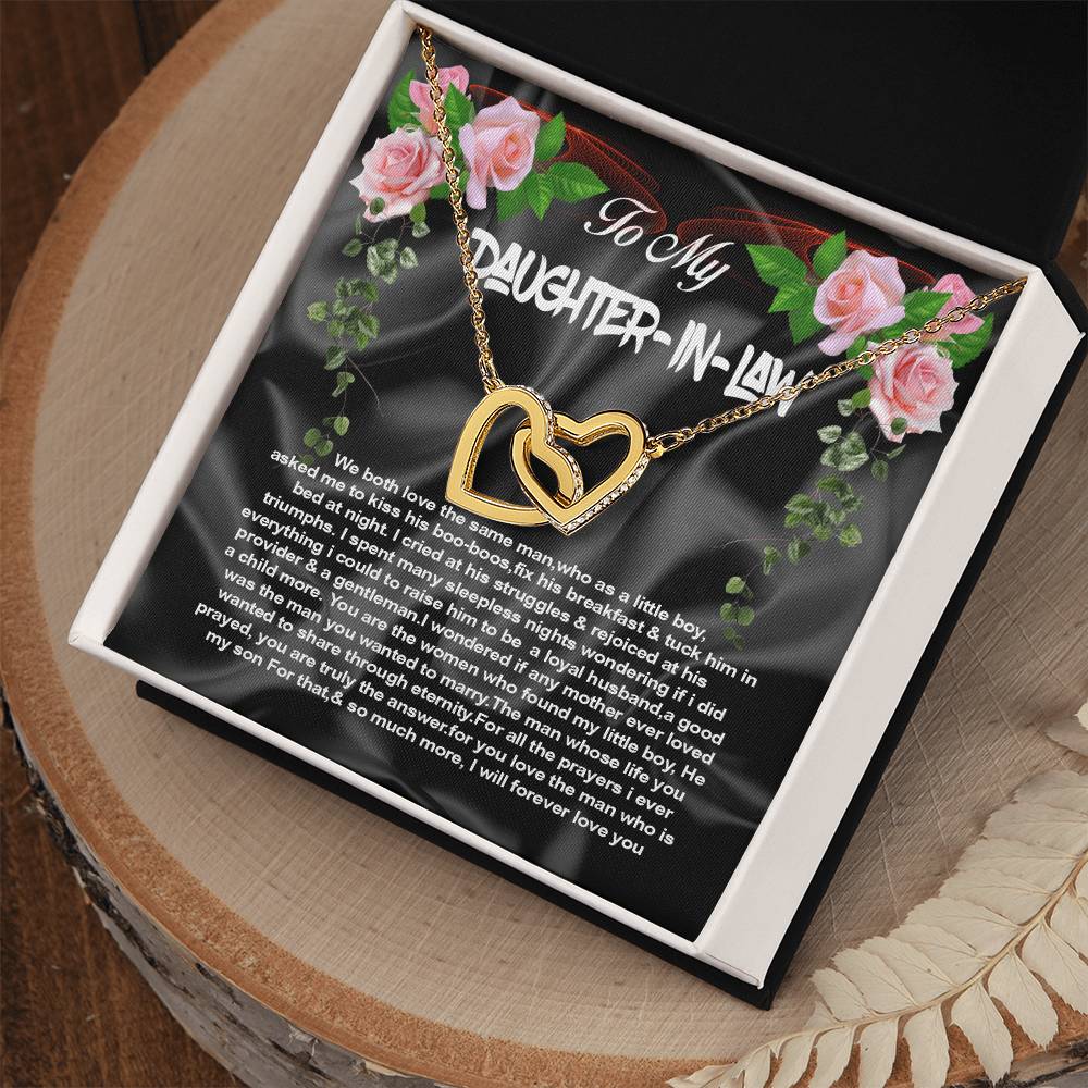 Daughter-In-Law Interlocking Hearts Necklace