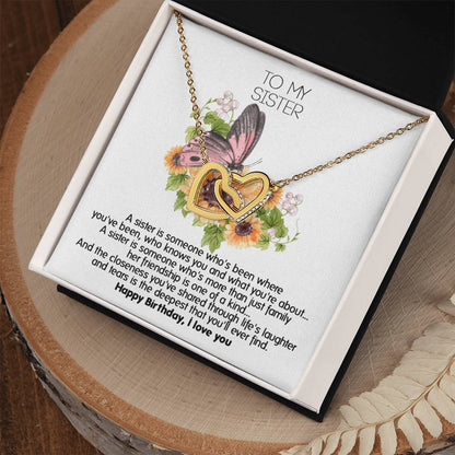 Give This Unique Necklace For Your Sister'S Birthday ! Interlocking Hearts Necklace