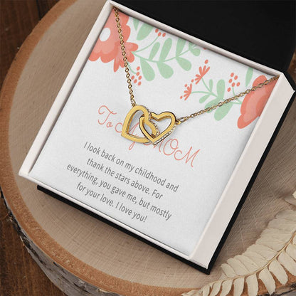 Mom Gift Necklace For Mom Personalized Necklace Initial Jewelry Family Necklace New Mom Necklace 14Kt Gold Filled Silver Interlocking Hearts Necklace
