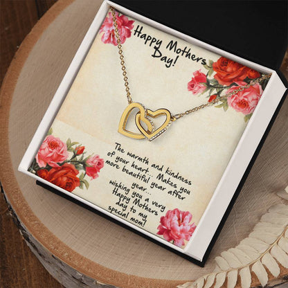 Mothers Day Heart Necklace Interlocking Hearts Necklace