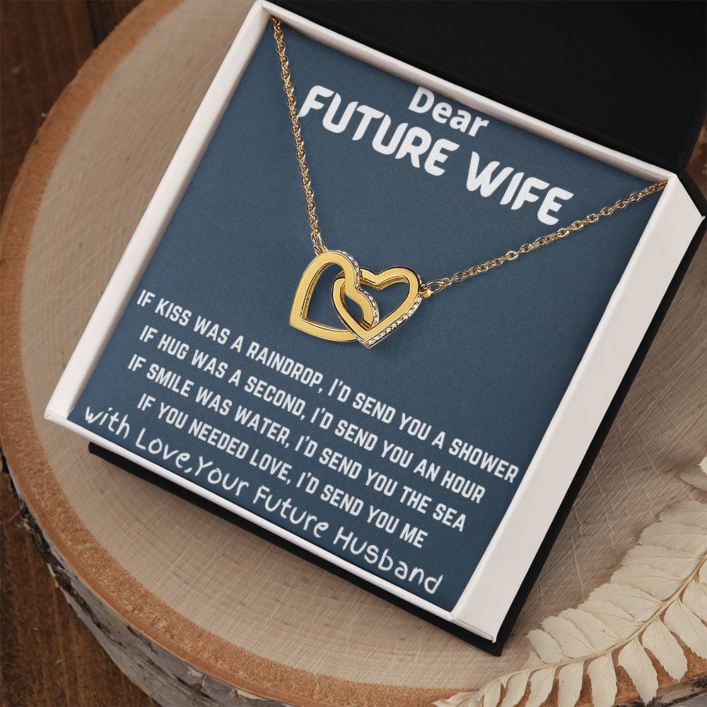 Gift For Future Wife Interlocking Hearts Necklace