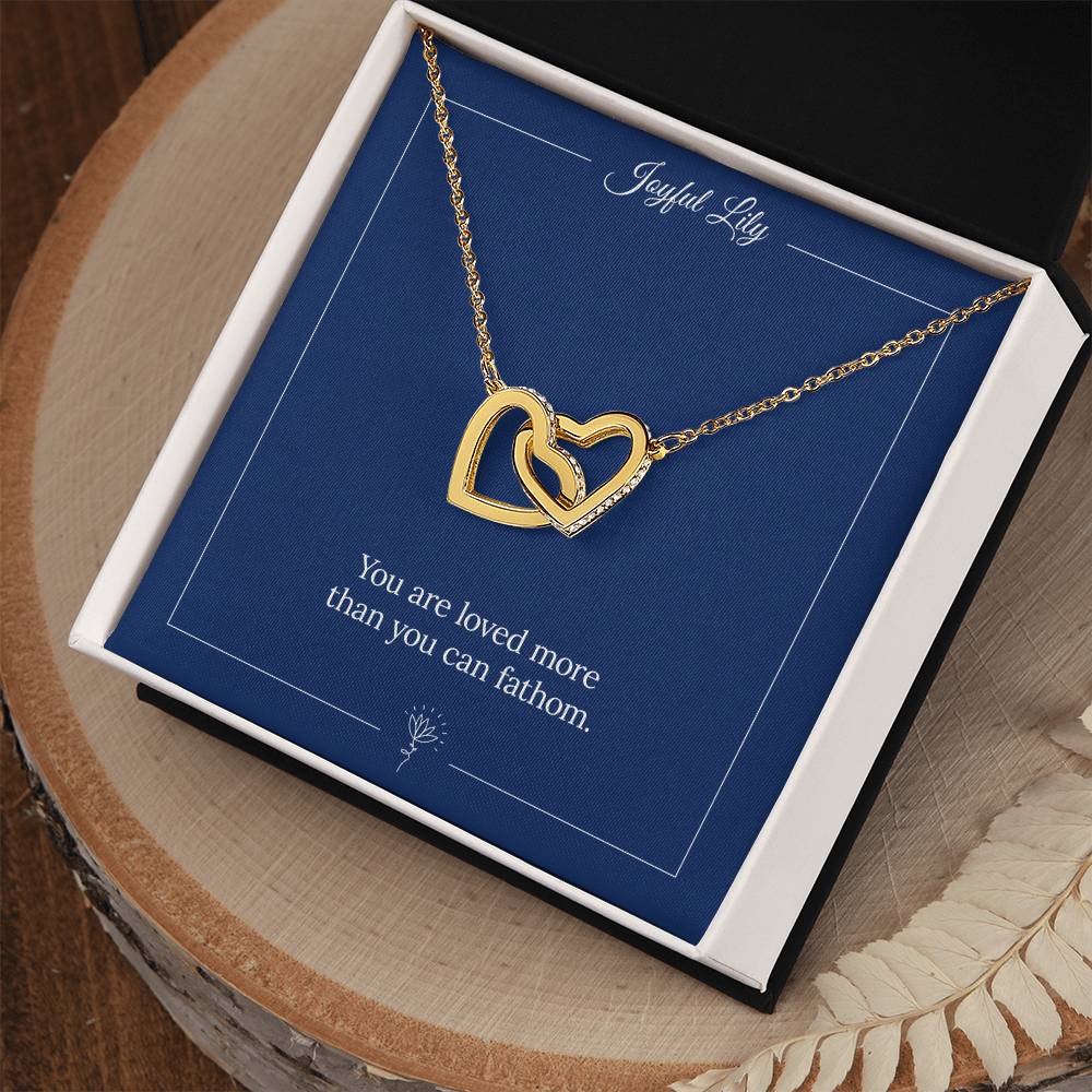 Joyful Lily - Interlinked Hearts Pendant Necklace Interlocking Hearts Necklace