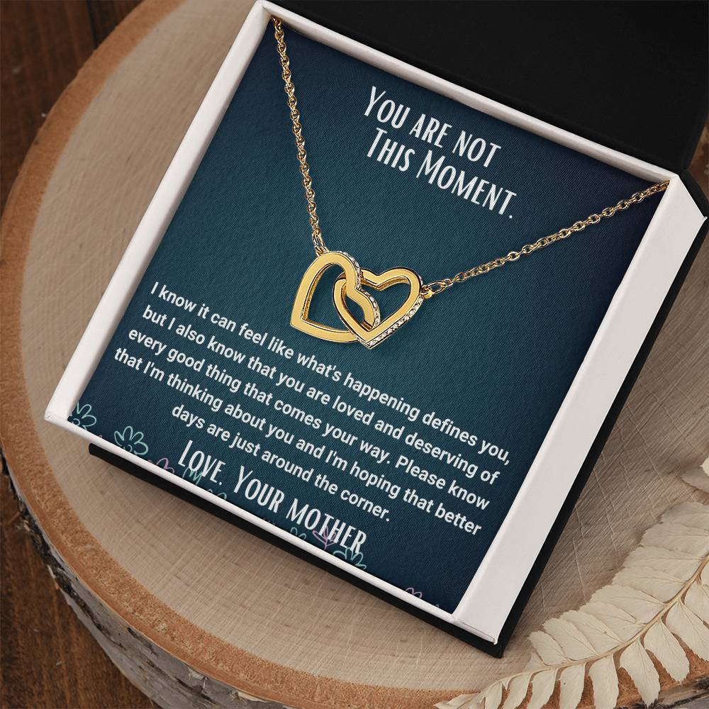 Interlocked Jewelry Mother Sympathy Gift To Daughter Interlocking Hearts Necklace