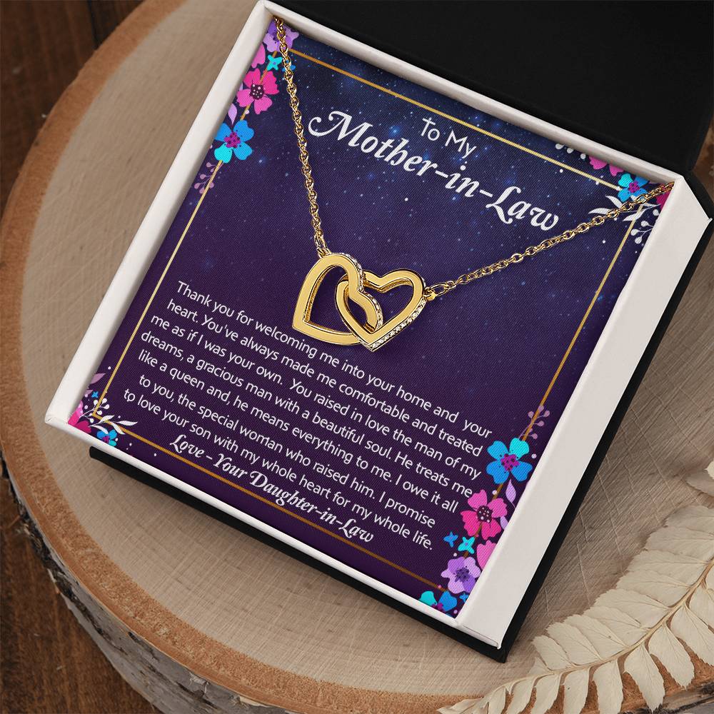 To My Mother In Law - You'Re A Special Woman - Necklace Interlocking Hearts Necklace