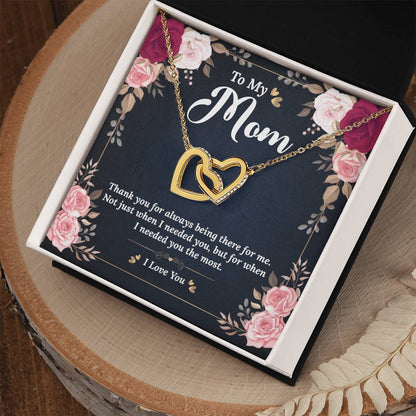 Interlocking Hearts Necklace - Best Birthday Gift For Mom