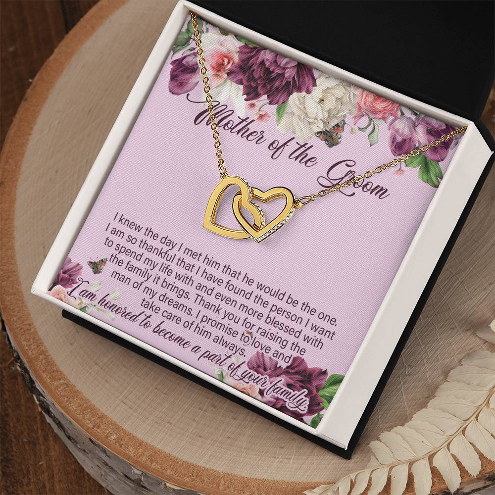 Mother Of The Groom Gift From Bride Mother Of The Groom Interlocking Heart Necklacepersonalized Gift For Mother Of The Groom Wedding Gift Interlocking Hearts Necklace