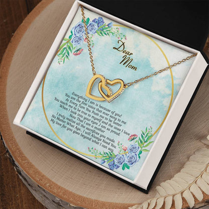 I Will Always Need You Interlocking Hearts Necklace