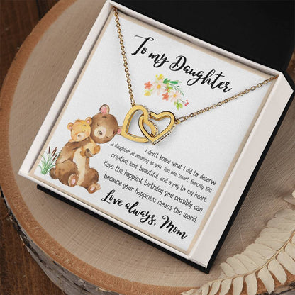 Joy To My Heart - Best Gift For Daughter Interlocking Hearts Necklace