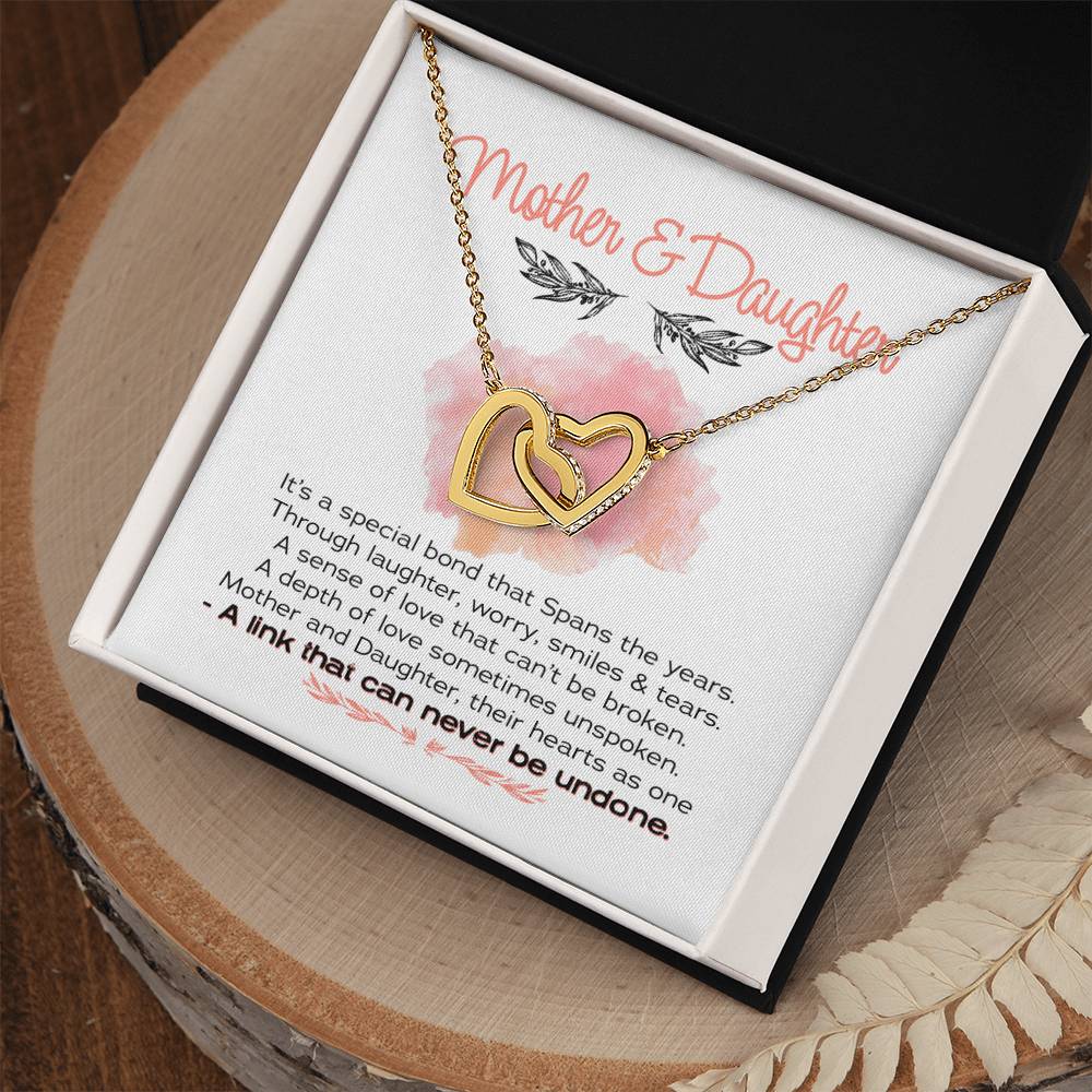 Gift For Mom - Interlocking Hearts Necklace