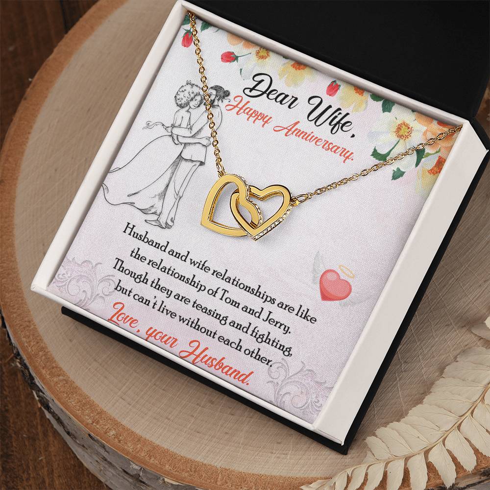 Double Hearts Interlocking Hearts Necklace