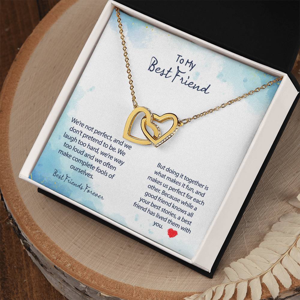 Best Friend Forever Necklace Interlocking Hearts Necklace