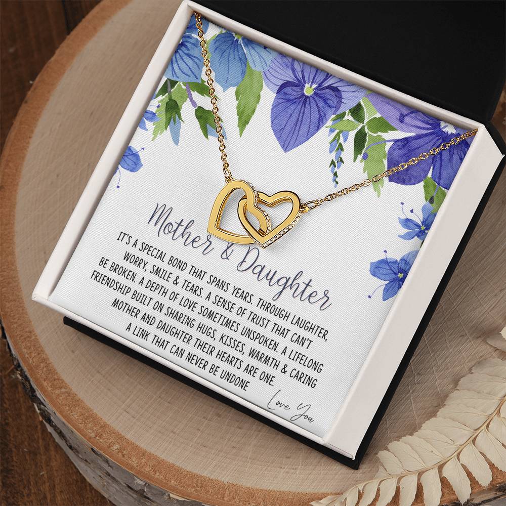 Mother Daughter Necklace Mom Gift Mother'S Day Gift Daughter Gift Jewelry For Mom Interlocking Hearts Necklace