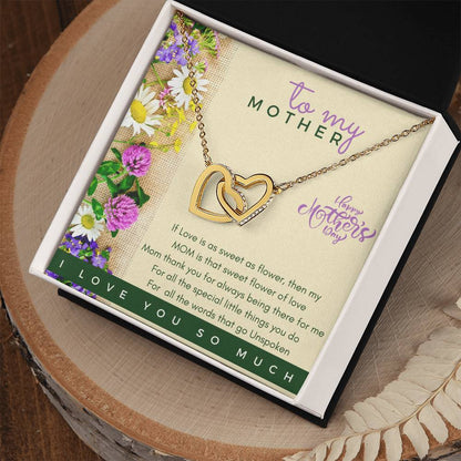 To My Mother Interlocking Hearts Necklace