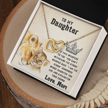 To My Strong Daughter Luxe Interlocking Heart Necklace Gift Set Interlocking Hearts Necklace