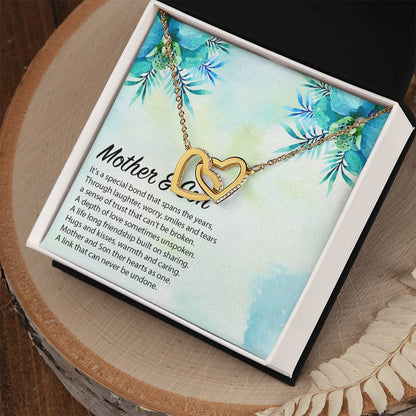 Mother Son Gift Mom Gift From Son Mother And Son Mom Necklace From Son Interlocking Hearts Necklace
