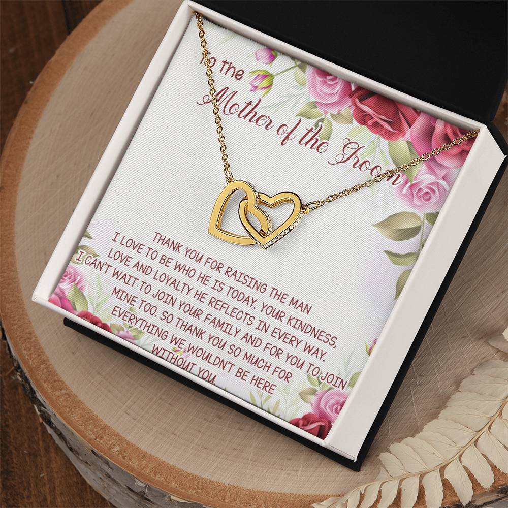 Mother Of The Groom Necklace Mother Of The Groom Jewelry Box Mother In Law Wedding Gift Mother In Law Interlocking Hearts Necklace Gifts