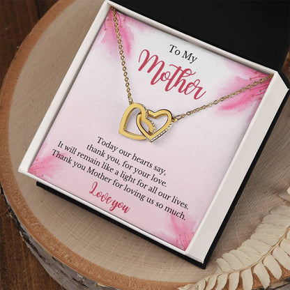 To My Mother Interlocking Hearts Necklace
