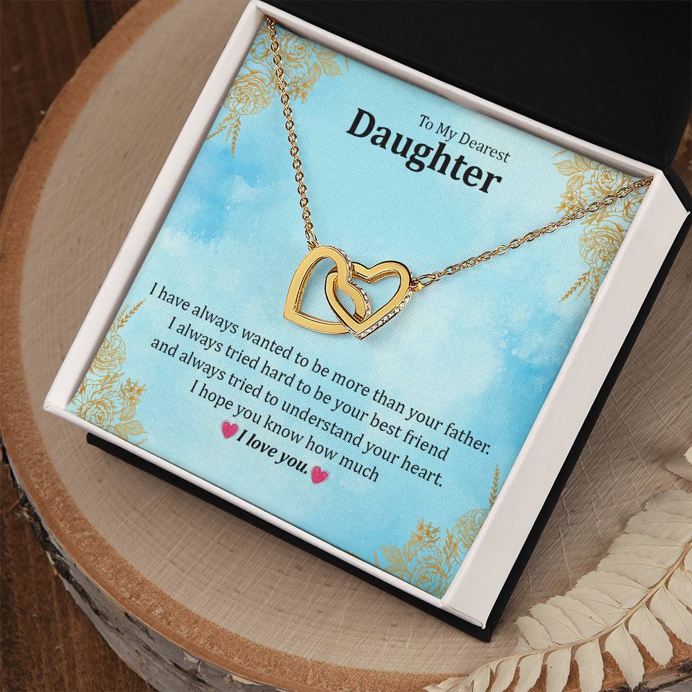 I Have Always Wanted To Be More Than Your Father Interlocking Hearts Necklace