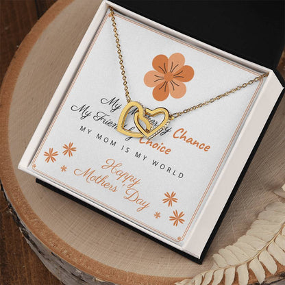 My Mother By Chance Interlocking Hearts Necklace