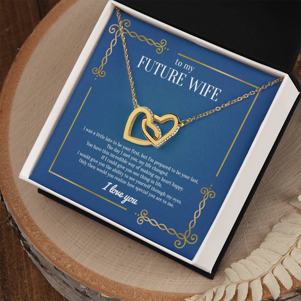 To My Future Wife - Interlocking Hearts Lovepacket Interlocking Hearts Necklace