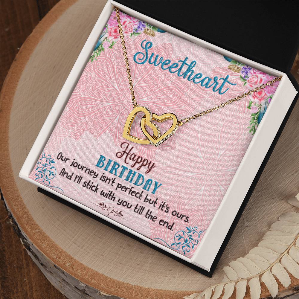Gift For Her - Sweetheart Birthday Necklace Interlocking Hearts Necklace